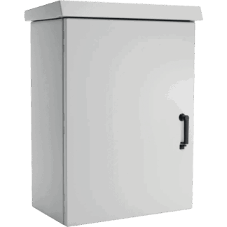 Gabinete Para Exterior OSP ComLine de 18 UR, 600 mm de Ancho, 500 mm de Profundidad De Aluminio, Color Gris Claro Con Protección NEMA 4/12/4X/3/3R; IP66