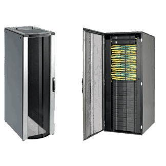 Gabinete Rack ProLine ConnecTek 42 UR / 2000 x 800 x 1100 mm Con Capacidad 1134 kg  Acero, Color Negro Con Organizadores Laterales Frontal y Traseros Incluidos