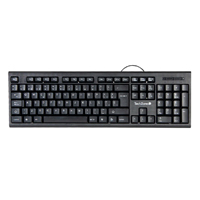 TECLADO - TECHZONE - TZ16TEC01-ALA - QWERTY - ALAMBRICO USB A - 1.30MTRS - TECLAS 104 - NEGRO