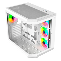 GABINETE GAMER BALAM RUSH TANK MASTER 9600TB / MEDIA TORRE / ATX - MICRO ATX - ITX / PANELES REMOVIBLES CRISTAL TEMPLADO / 4X VENTILADORES ARGB / SOPORTE PARA ENFRIAMIENTO / BLANCO / BR-938686