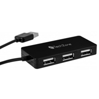 HUB - TECHZONE - TZ17HUB02 - 4 PUERTOS - USB 2.0
